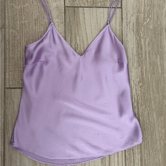 Frame Denim Tops - Frame Lilac Silk Tank